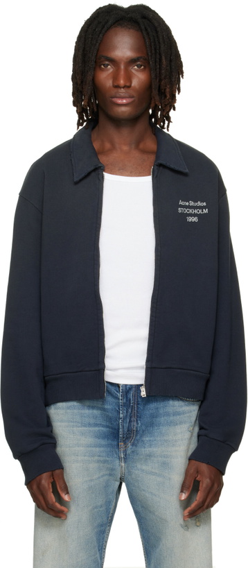 Photo: Acne Studios Black Zip Sweatshirt