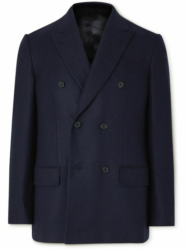 Photo: Caruso - Figaro Double-Breasted Wool and Cashmere-Blend Blazer - Blue