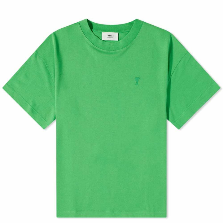 Photo: AMI Men's Tonal Heart T-Shirt in Green