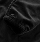Monitaly - Velvet Mock-Neck Sweatshirt - Black