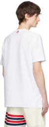 Thom Browne White Striped T-Shirt