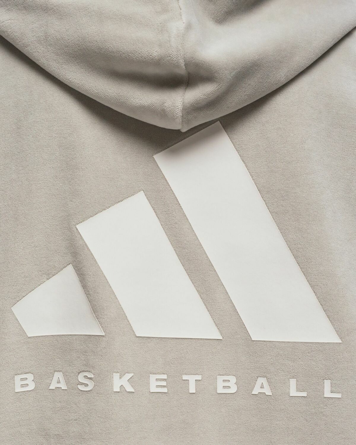 Adidas Basketball Velours Hoodie Grey Hoodies adidas