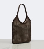 Miu Miu Ivy crochet raffia-effect shopper