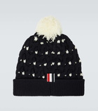 Thom Browne Intarsia cable-knit wool beanie