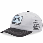 Lo-Fi Men's Folder Logo 6 Panel Cap in Grey/Black