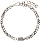 Dolce&Gabbana Silver Logo Plaque Necklace