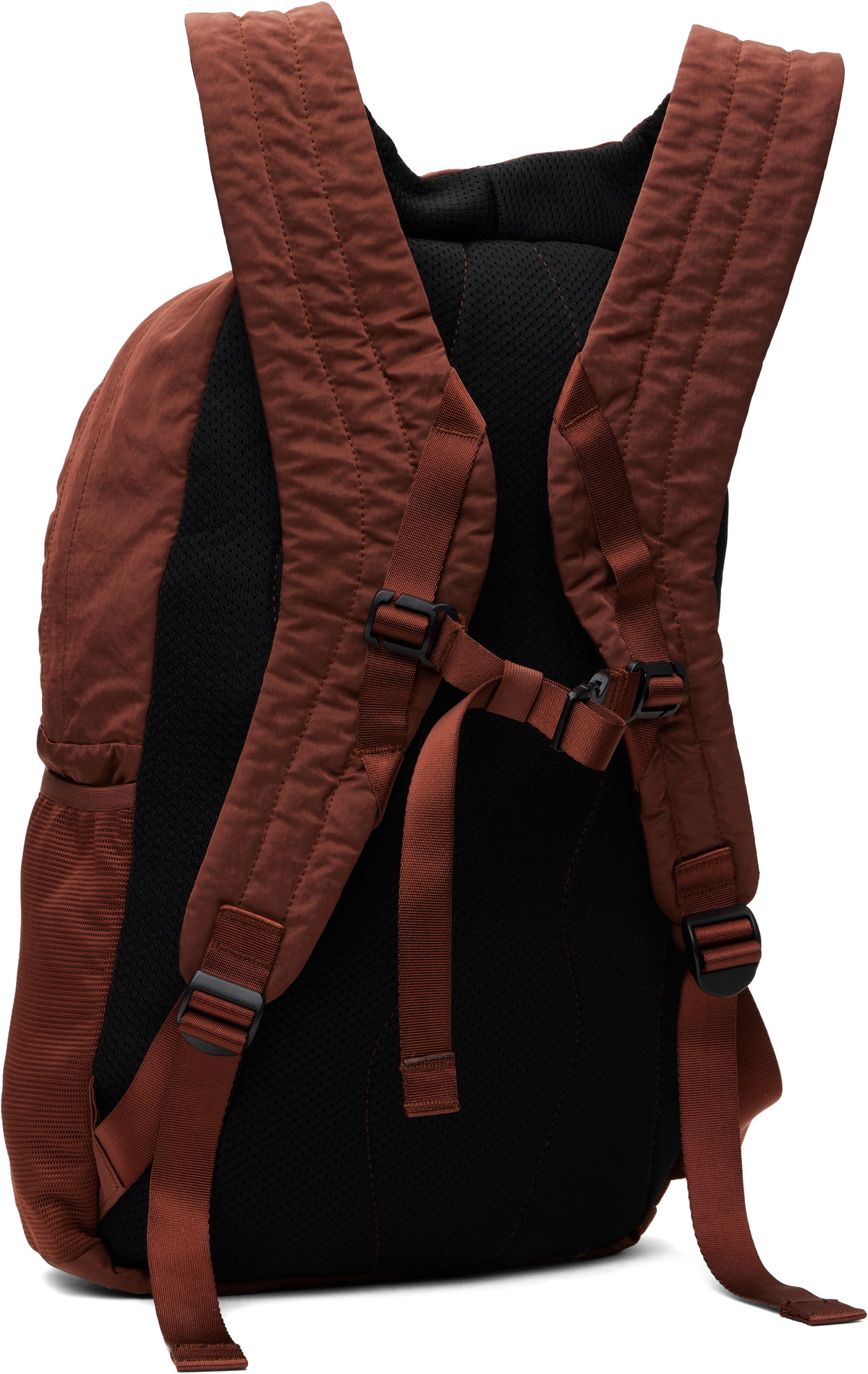 C.P. Company Burgundy Nylon B Lens Backpack C.P. Company
