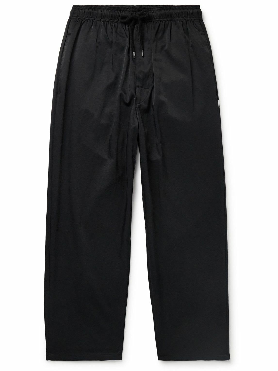 WTAPS - Tuck 02 Tapered Pleated Cotton-Corduroy Trousers - Black WTAPS