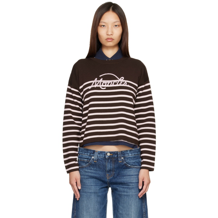 Photo: Moncler Brown Striped Wool Sweater