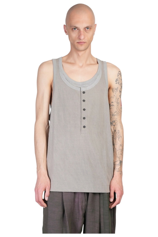 Photo: Ziggy Chen Tank Top In Grey Cotton