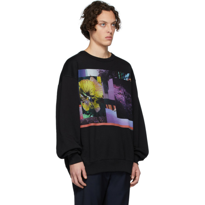 dries van noten スウェット Dries Van Noten Black Mika Ninagawa Edition Hoxto Sweatshirt