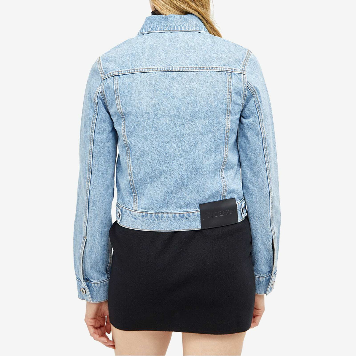 PADLOCK STRAP TRUCKER JACKET in blue