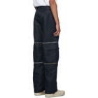 paria /FARZANEH Navy Pocket Panel Trousers