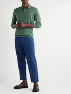 William Lockie - Slim-Fit Merino Wool Polo Shirt - Green