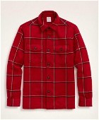Brooks Brothers Men's Wool Flannel Shirt Jacket | Red