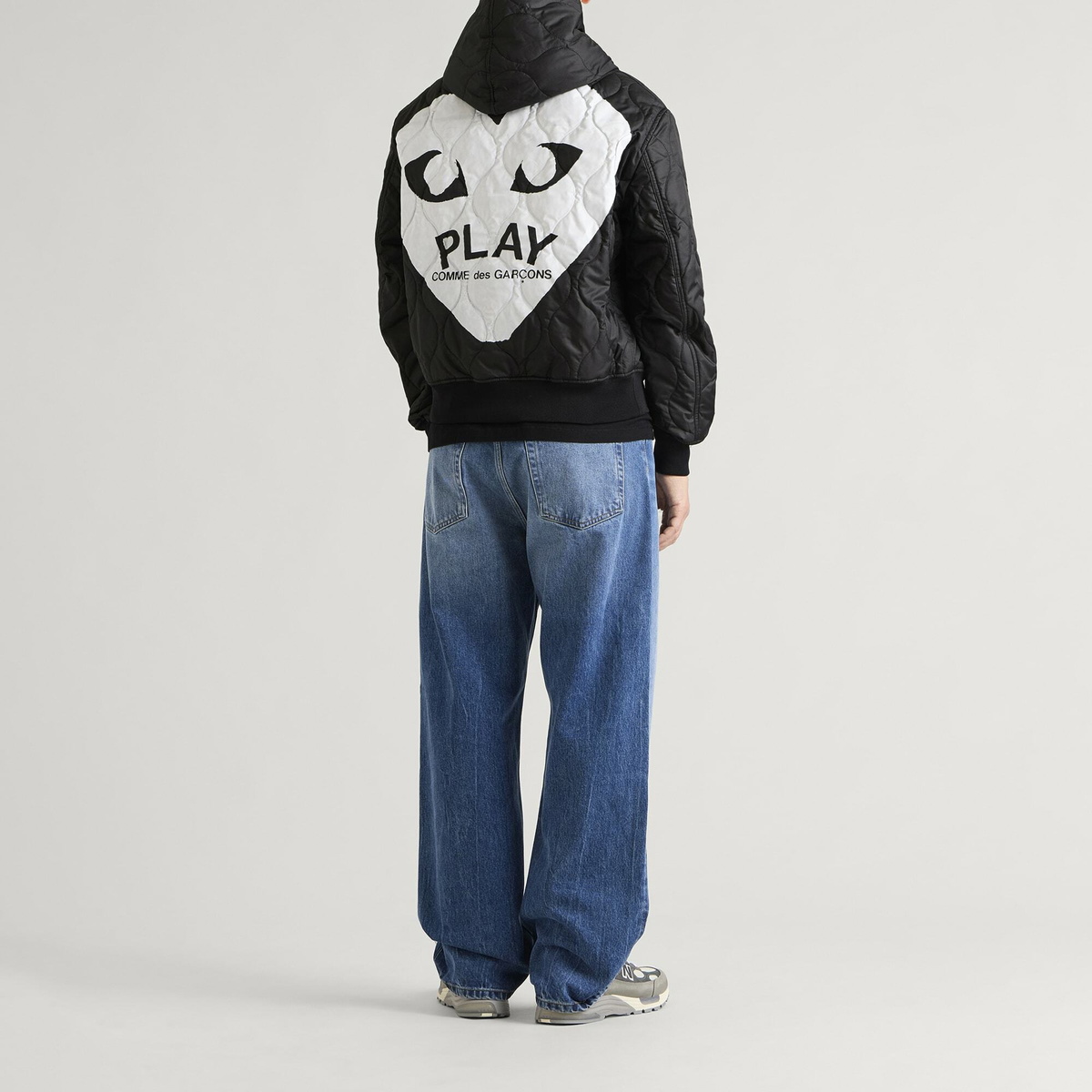 Comme des Garçons Play Heart Hoodie in Black