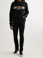 Balmain - Logo-Print Cotton-Jersey Hoodie - Black