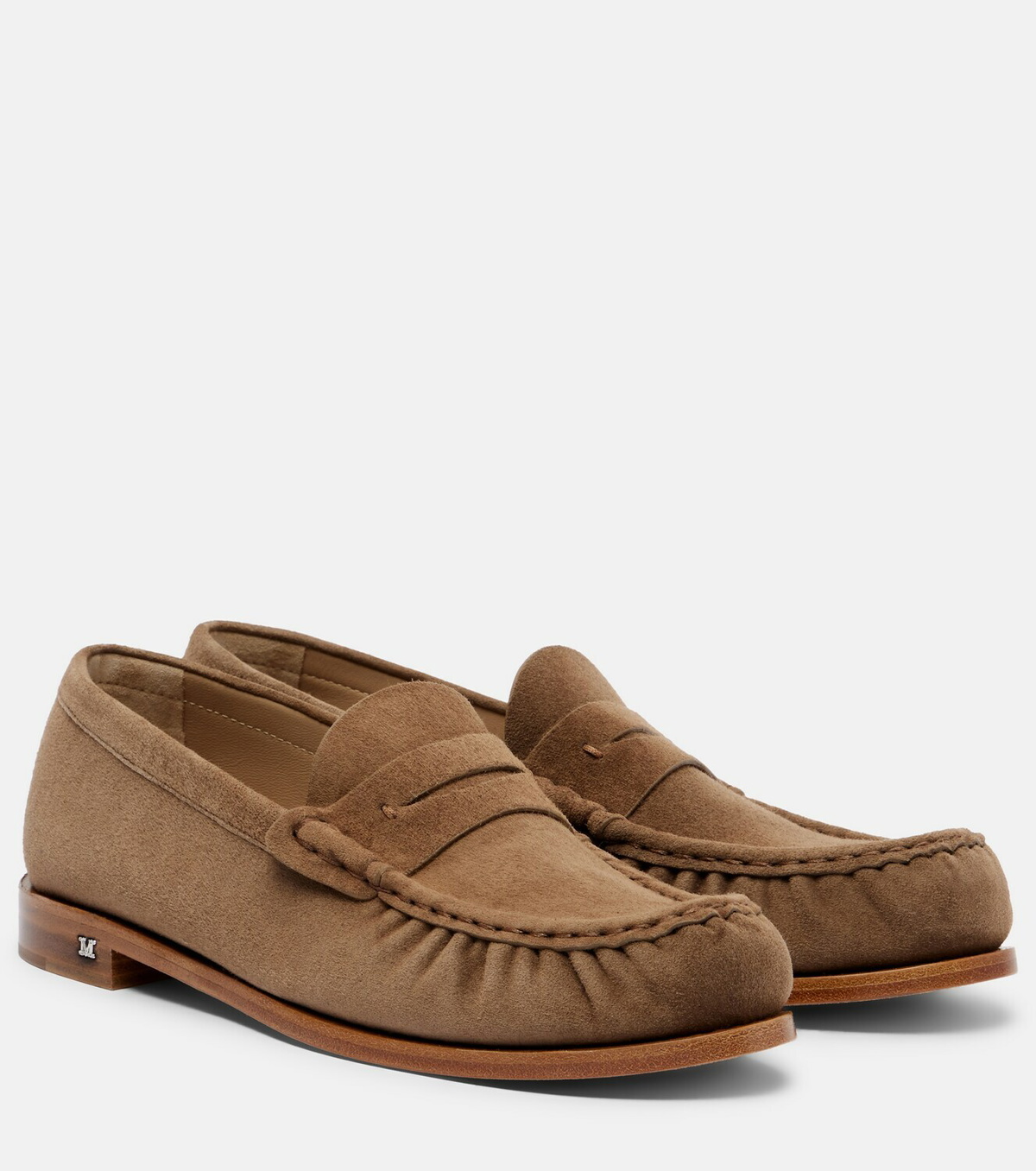 Max Mara Suede penny lofaers