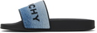 Givenchy Blue Slide Flat Pool Slides