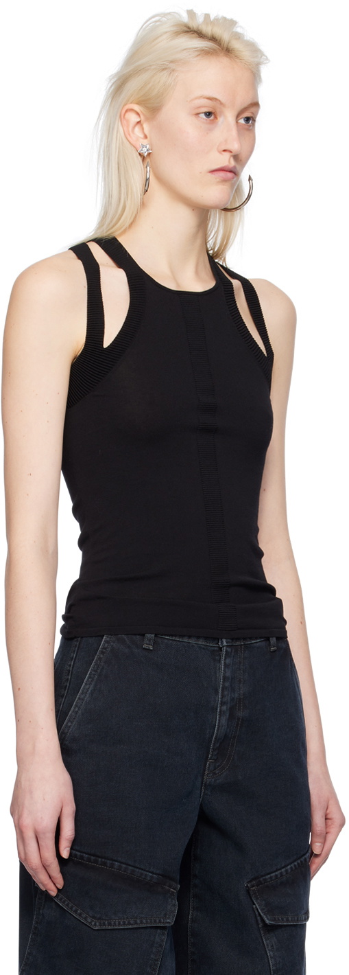 Dion Lee Black Sculpt Muscle Tank Top