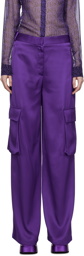 Versace Purple Wide-Leg Trousers