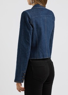 Paige Betania Stretch-denim Blazer Dark Blue