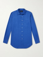 Drake's - Linen Shirt - Blue