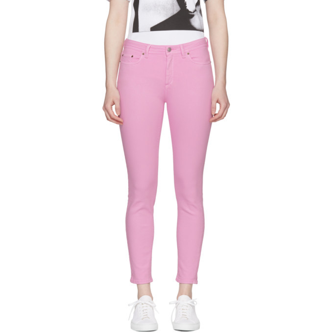 Acne Studios Bla Konst Pink Climb Jeans