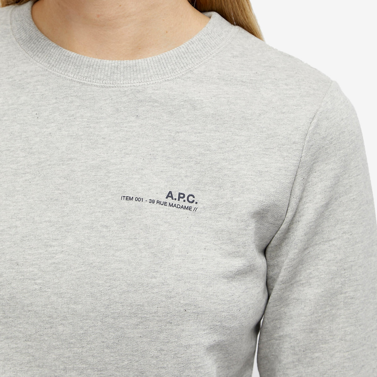 A.P.C. Women s Item F Logo Sweater in Grey A.P.C