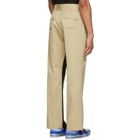 Palm Angels Beige and Black Pocket Trousers