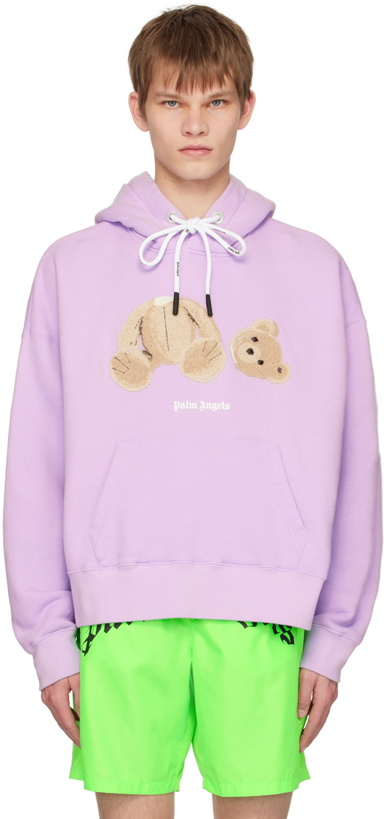 Photo: Palm Angels Purple Bear Hoodie