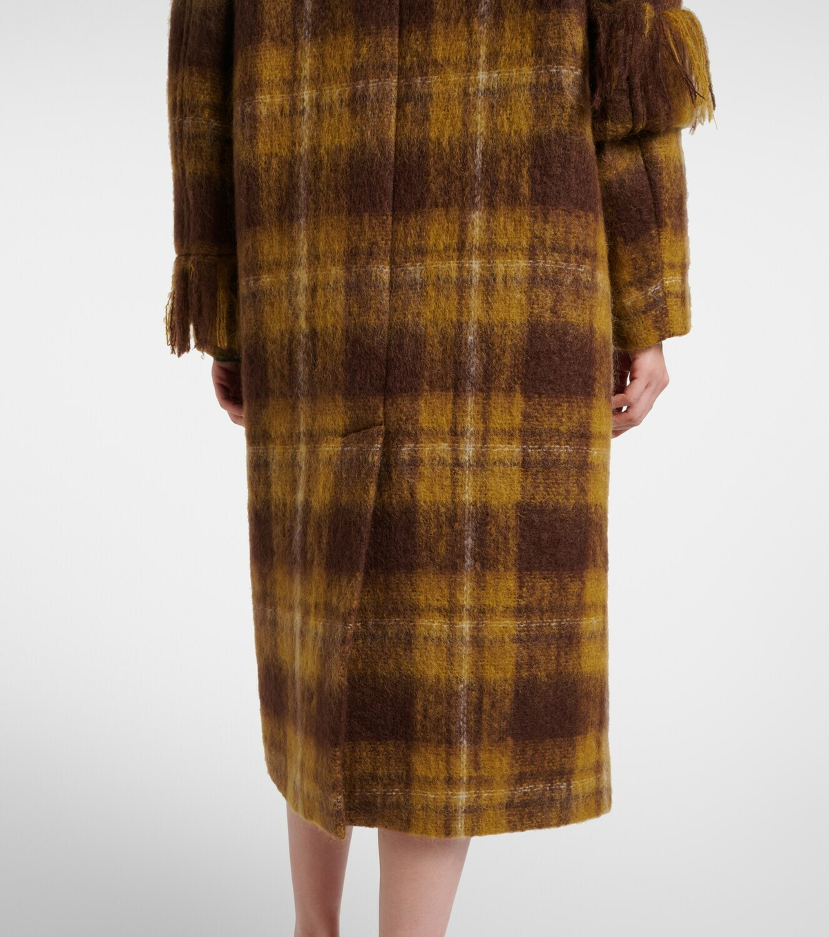 Loewe Fringed mohair and wool coat