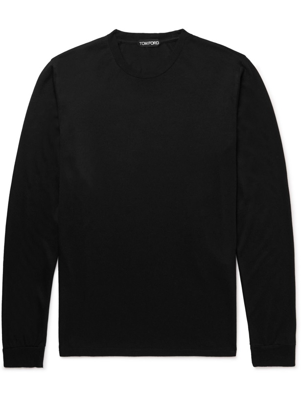 Photo: TOM FORD - Slim-Fit Jersey T-Shirt - Black