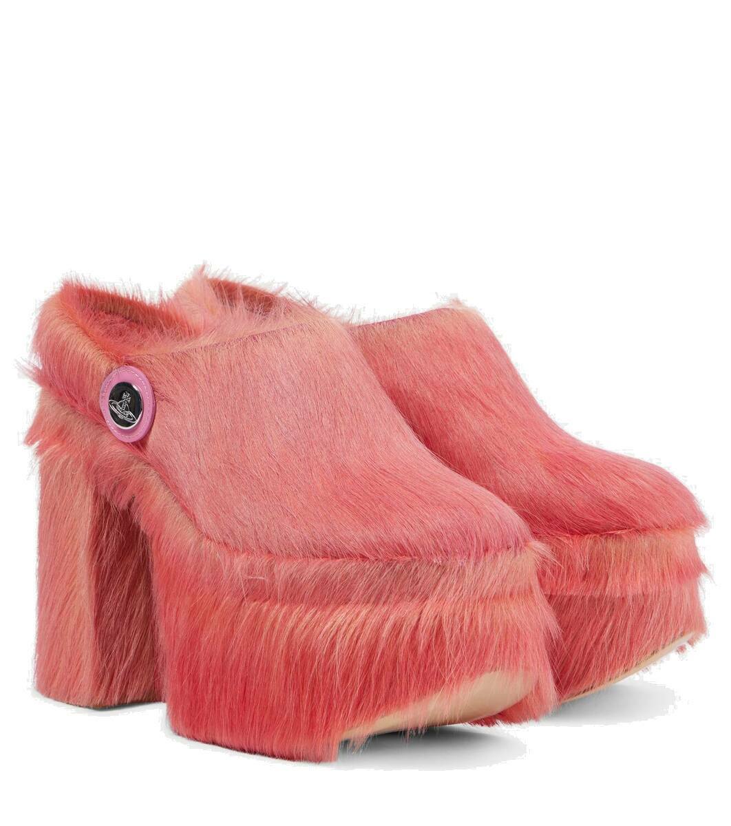 Vivienne Westwood Swamp calf hair platform clogs Vivienne
