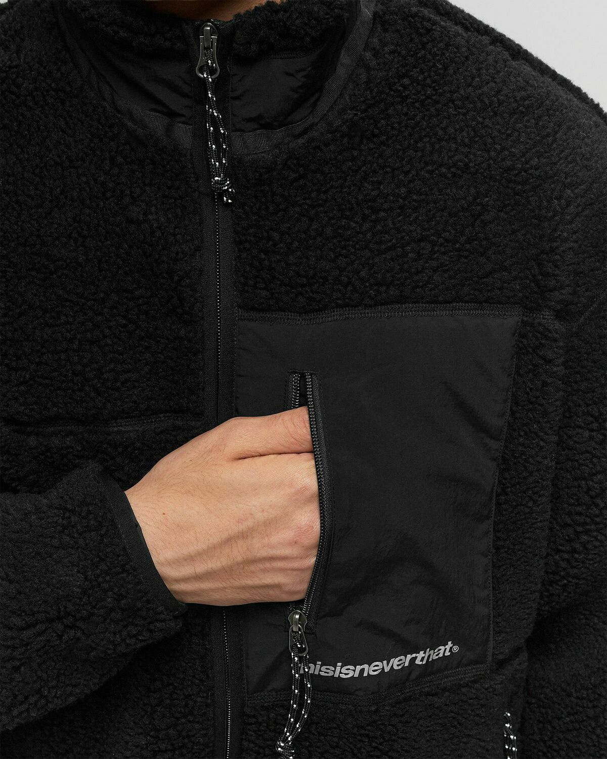 Thisisneverthat Sp Sherpa Fleece Jacket Black Fleece Jackets