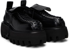 McQueen Black Sofa Lace Up Derbys
