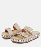 Alaïa Bombe embellished suede slides