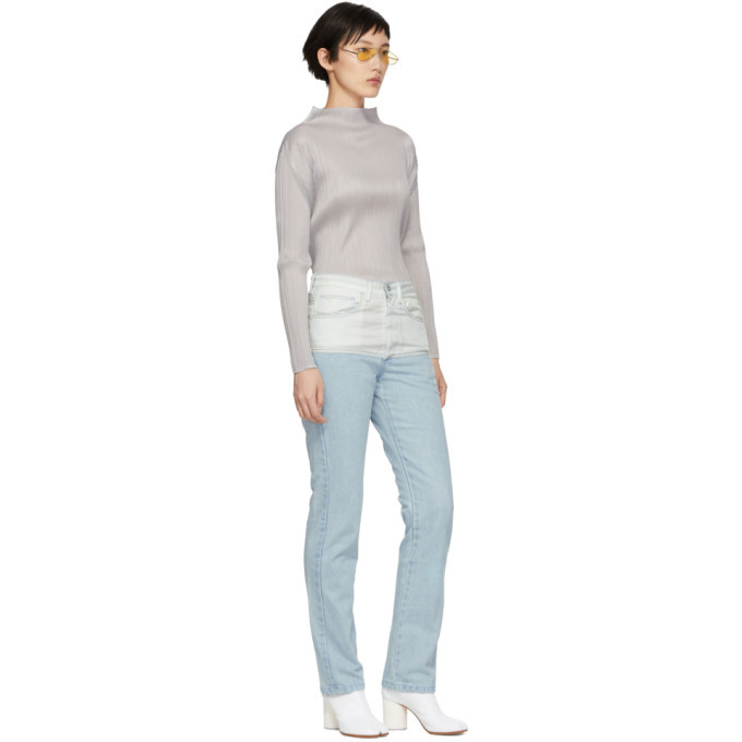 Kanghyuk Blue and Off-White Airbag Jeans
