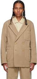 Taiga Takahashi Beige Sack Suit Blazer