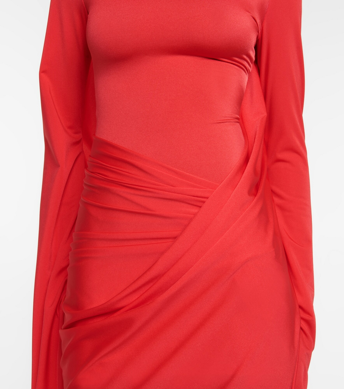 ワンピースその他 Balenciaga Draped mini dress in red jersey Balenciaga Draped Dress in Red | FWRD