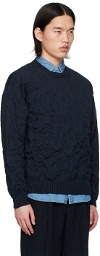 AURALEE Navy Crewneck Sweater