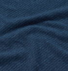 Onia - Elliot Striped Linen-Blend Henley T-Shirt - Blue