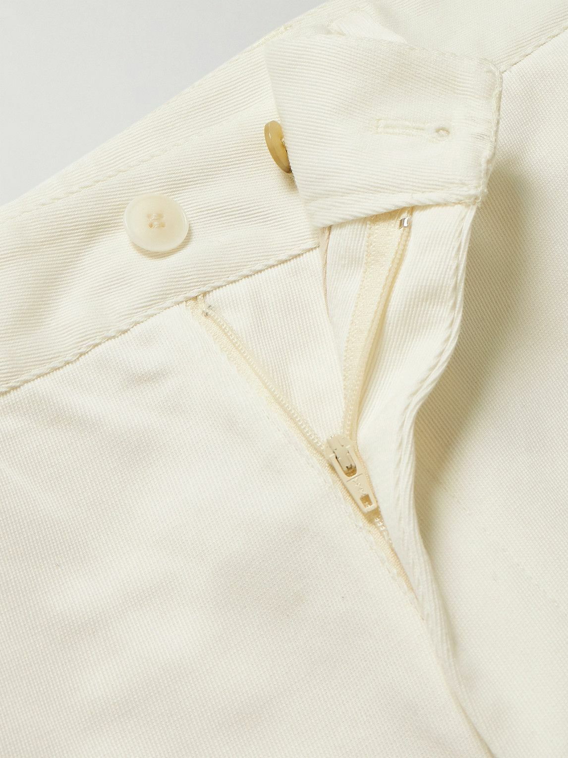 White Pilos cotton--twill trousers, Acne Studios