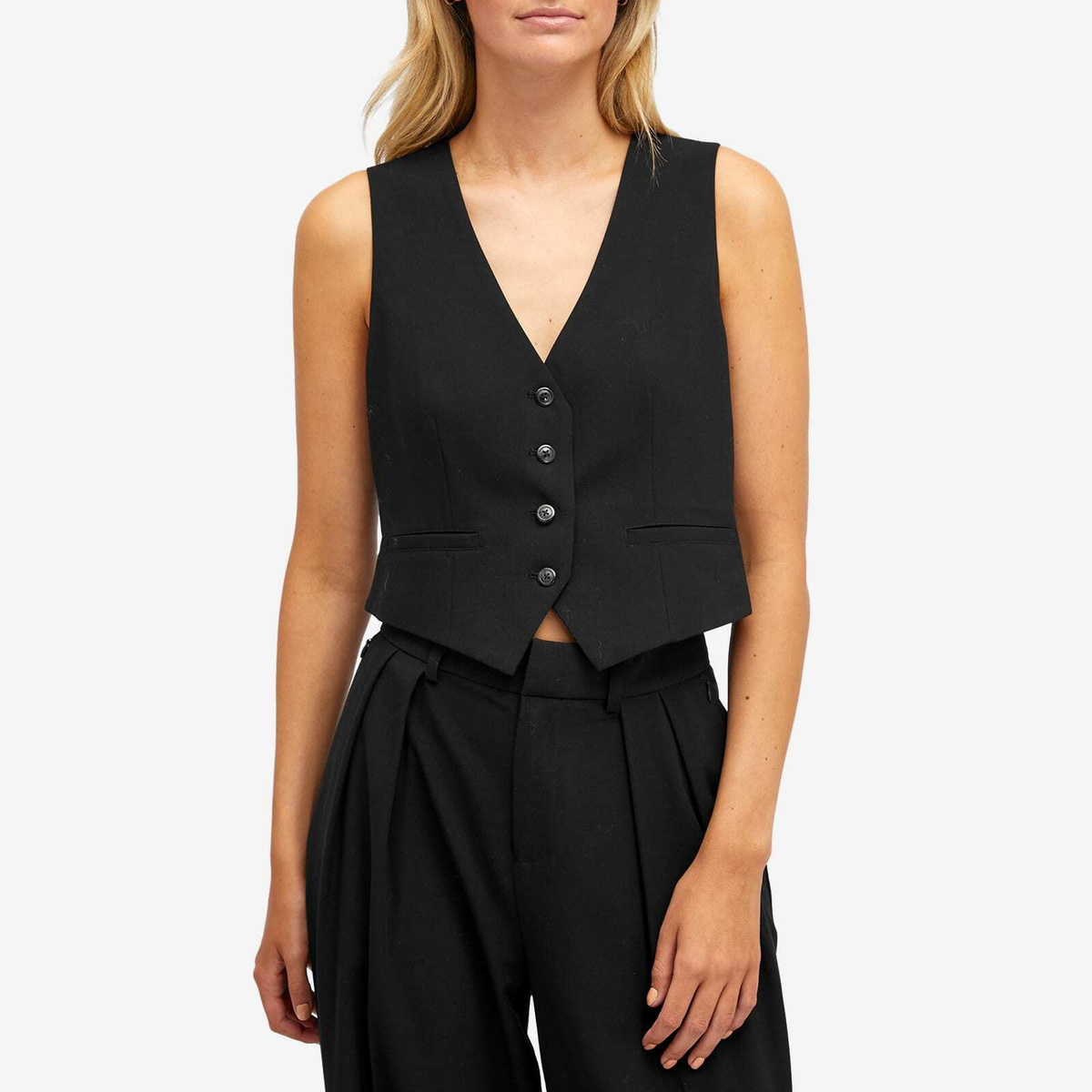 Good American Women's Suiting Vest in Black