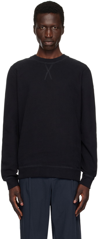 Photo: Sunspel Black Loopback Sweatshirt