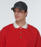 Gucci Jumbo GG leather and mesh baseball cap