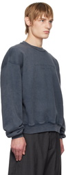 Alexander Wang Gray Embossed Logo Sweatshirt