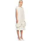 Simone Rocha Off-White Bow Hem Egg Midi Dress