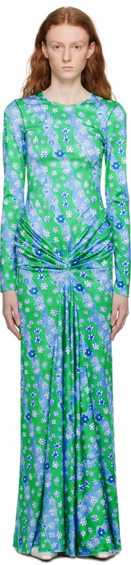 Photo: Marni Green & Blue Floral Maxi Dress