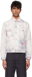 Isabel Marant White & Pink Denim Jeddy Jacket